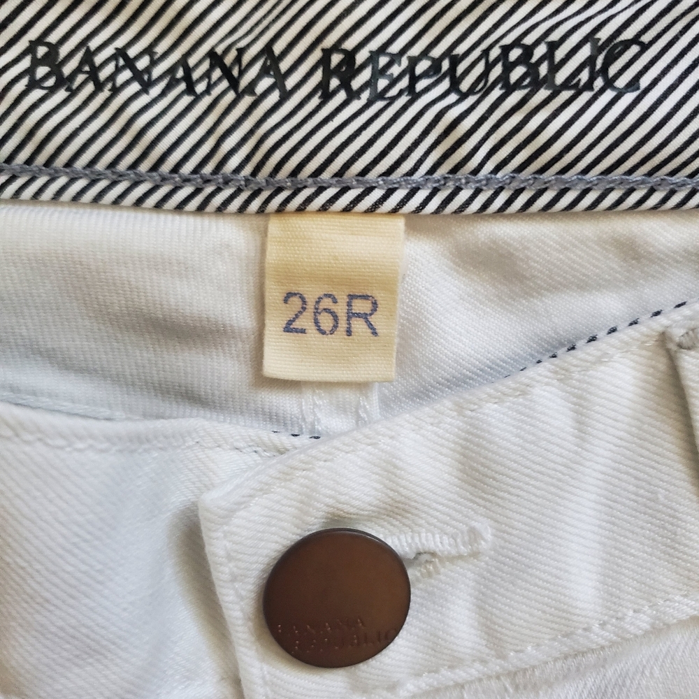 Banana Republic White Flare Jeans Womens 26 - Picture 3 of 6